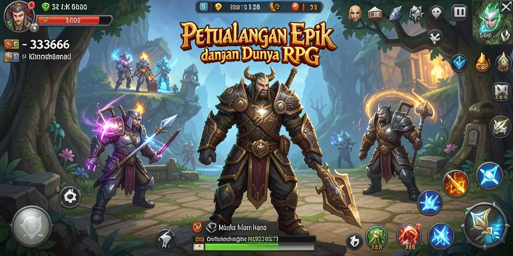 Screenshot gameplay menampilkan pertarungan epik dalam 333666.