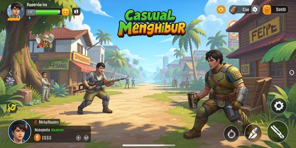 Screenshot utama dari API288 menunjukkan gameplay yang menarik dan penuh warna.