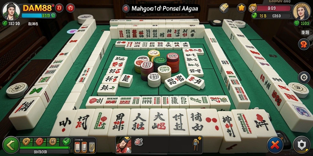 Tangkapan layar menunjukkan gameplay Mahjong yang menarik dan menantang.