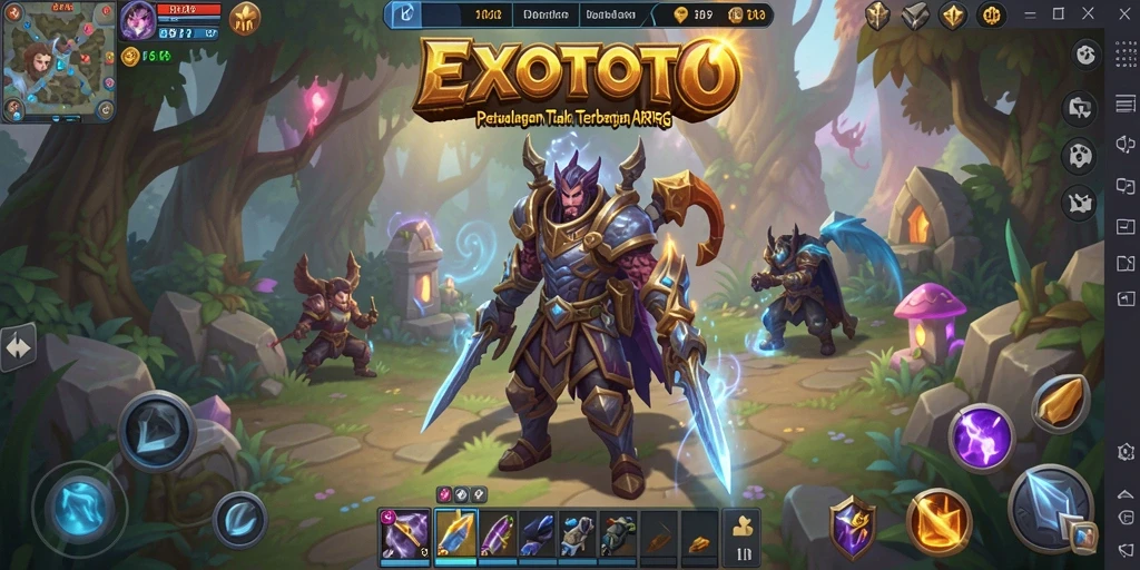 Screenshot gameplay ARPG yang menampilkan petualangan di dunia fantasi.