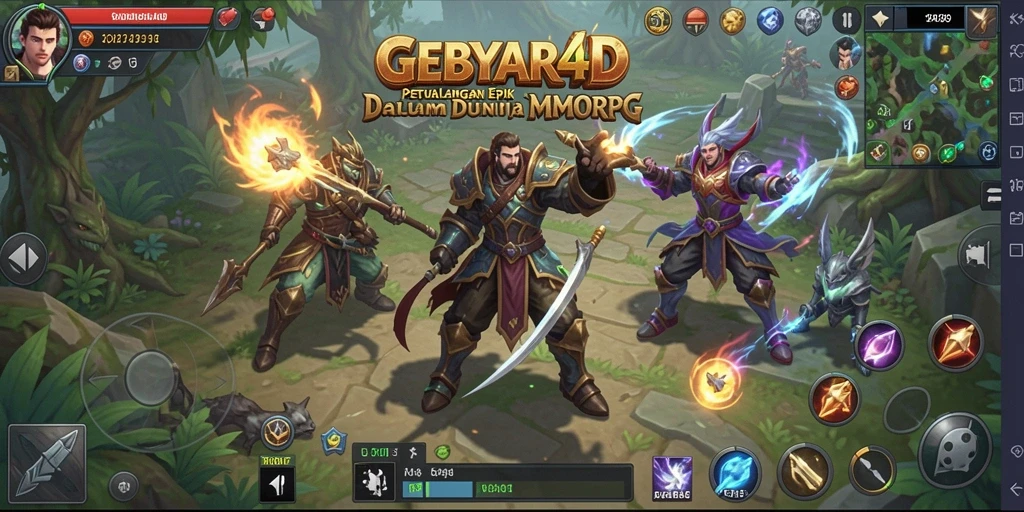 Tampilan gameplay GEBYAR4D yang menakjubkan dalam dunia MMORPG.