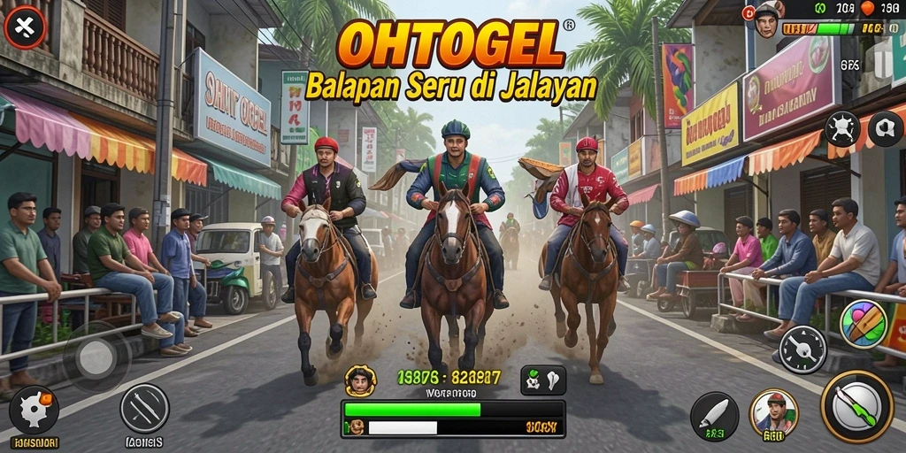 Tampilan seru dari gameplay balap OHTOGEL yang mendebarkan.