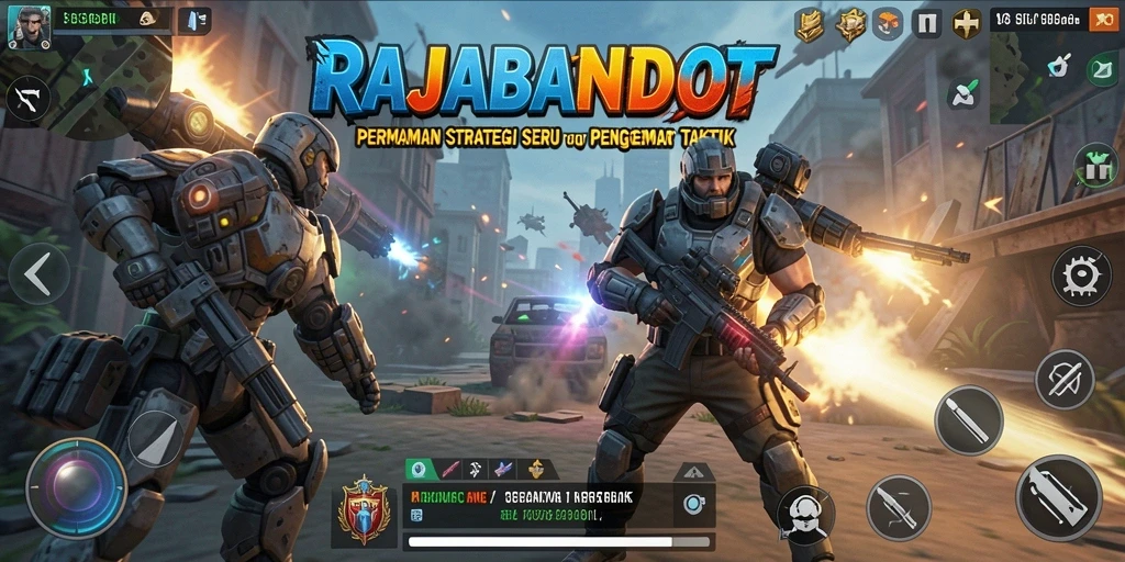 Tampilan gameplay RAJABANDOT yang mendebarkan dan strategis.