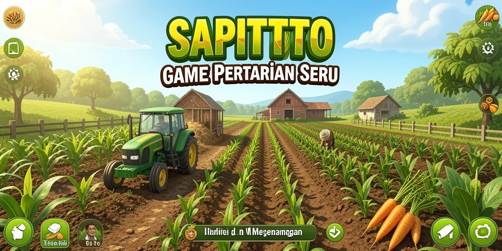 Screenshot gameplay SAPITOTO dengan aktivitas bertani yang seru dan menantang.